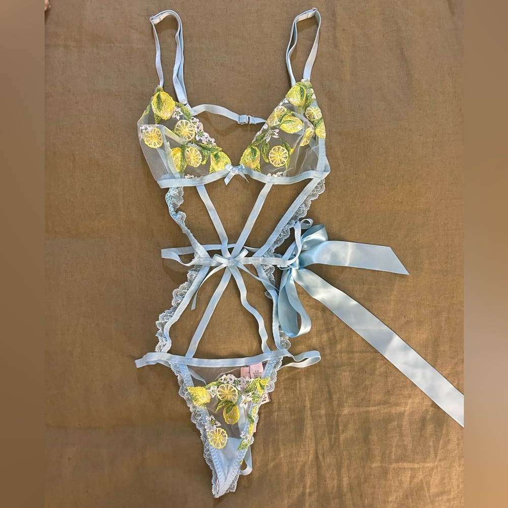 Victoria’s Secret Blue Teddy Lingerie